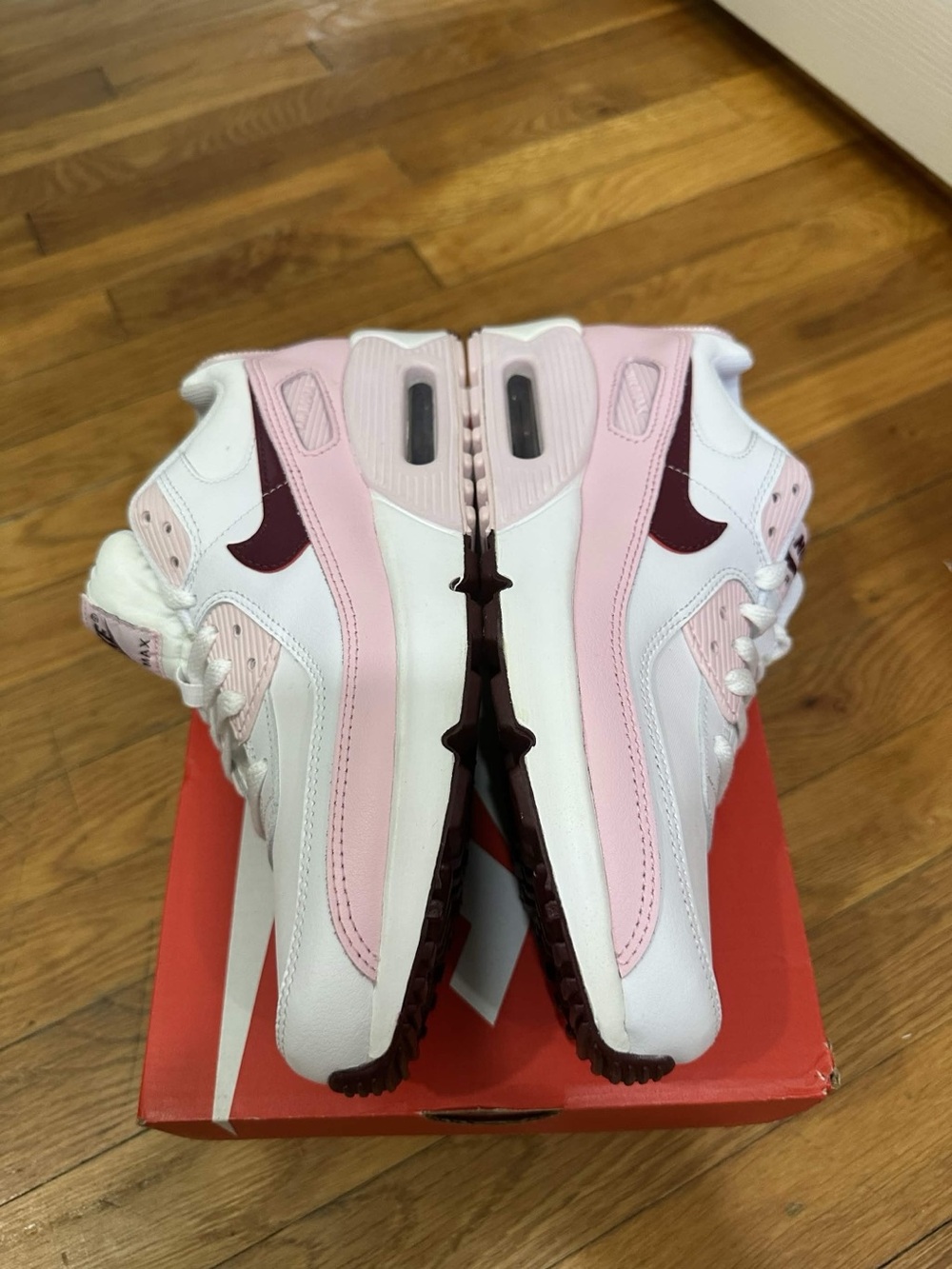 *New* Nike Air Max 90 LTR Big Kid White Pink (CD6864-114) Size 7Y - Picture 5 of 10